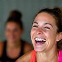 Holly Evans laughing after a group HIIT class